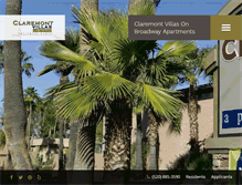 Tablet Screenshot of claremontvillas.com